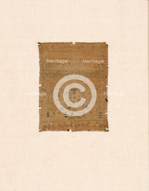 Sampler, United States, 1704. Creator: Rebecah Garland.
