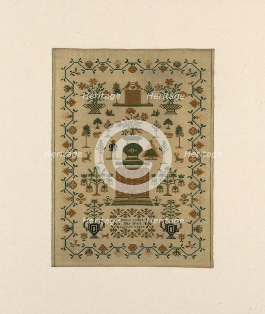 Sampler, United States, 1800/25. Creator: Emma Riches.