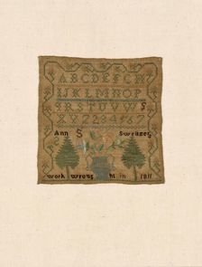 Sampler, United States, 1811. Creator: Ann S. Sweitzers