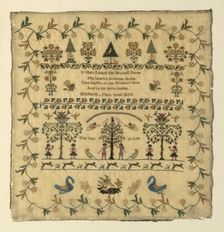 Sampler, United States, 1824. Creator: Elizabeth Moss