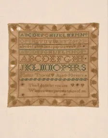 Sampler, United States, 19th century. Creator: Meliza Thornal