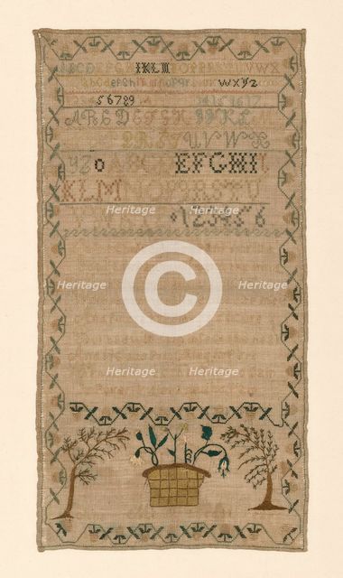 Sampler, United States, 19th century. Creator: Ann Morris.