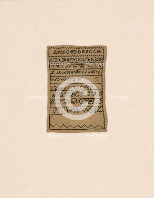 Sampler, United States, 19th century. Creator: Unknown.