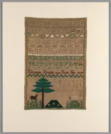 Sampler, United States, c. 1785. Creator: Elizabeth Nicholls