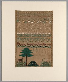 Sampler, United States, c. 1785. Creator: Elizabeth Nicholls