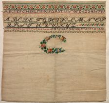 Sampler with Hebraic Inscription, 19th-early 20th century. Creator: Unknown
