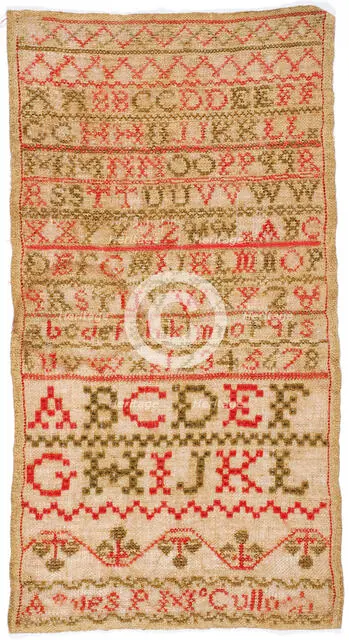 Sampler, about 1830. Creator: Unknown.