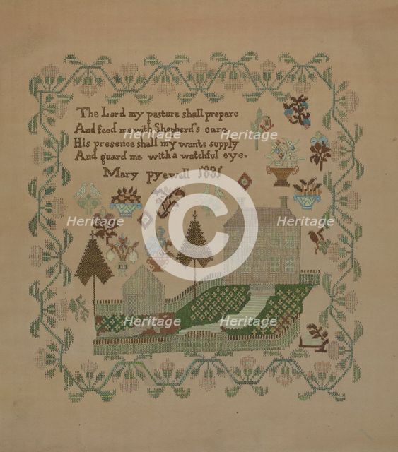 Sampler, c. 1936. Creator: Albert J. Levone.