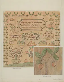 Sampler, c. 1937. Creator: Alfred Walbeck