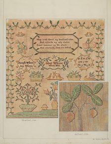 Sampler, c. 1937. Creator: Alfred Walbeck
