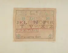 Sampler, c. 1937. Creator: Arelia Arbo