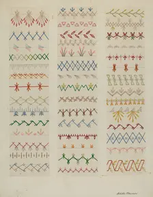 Sampler, c. 1937. Creator: Edith Towner