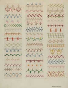 Sampler, c. 1937. Creator: Edith Towner