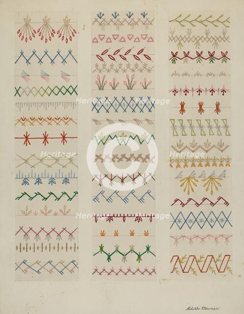 Sampler, c. 1937. Creator: Edith Towner.