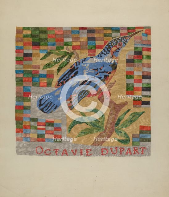 Sampler, c. 1937. Creator: Joseph L. Boyd.