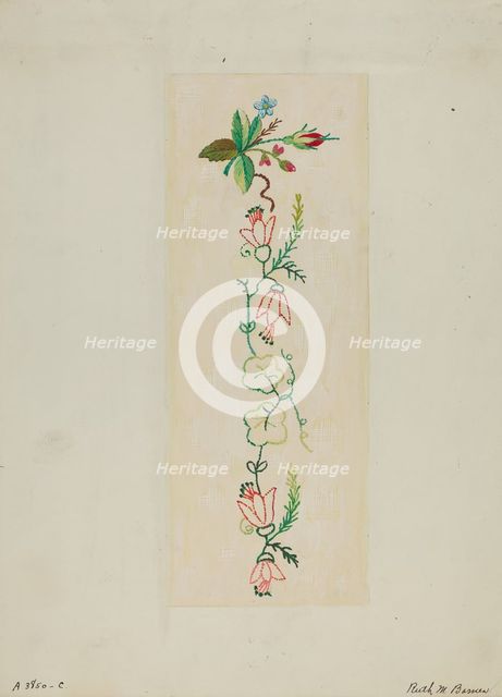 Sampler, c. 1937. Creator: Ruth M. Barnes.
