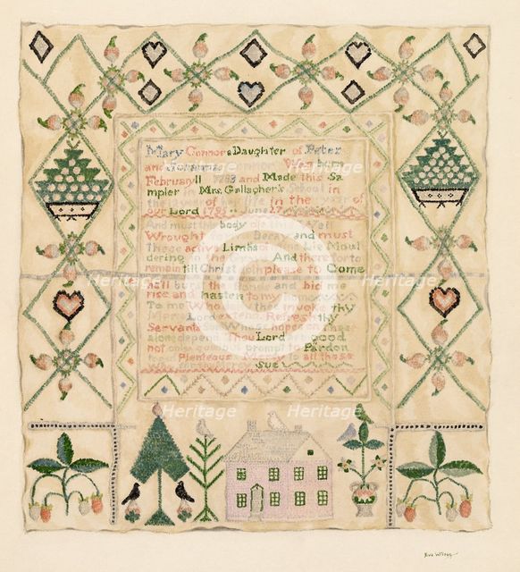 Sampler, c. 1938. Creator: Eva Wilson.