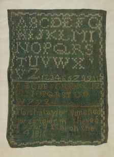 Sampler, c. 1939. Creator: Edna C. Rex