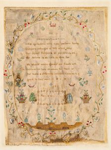 Sampler, c. 1941. Creator: Max Unger