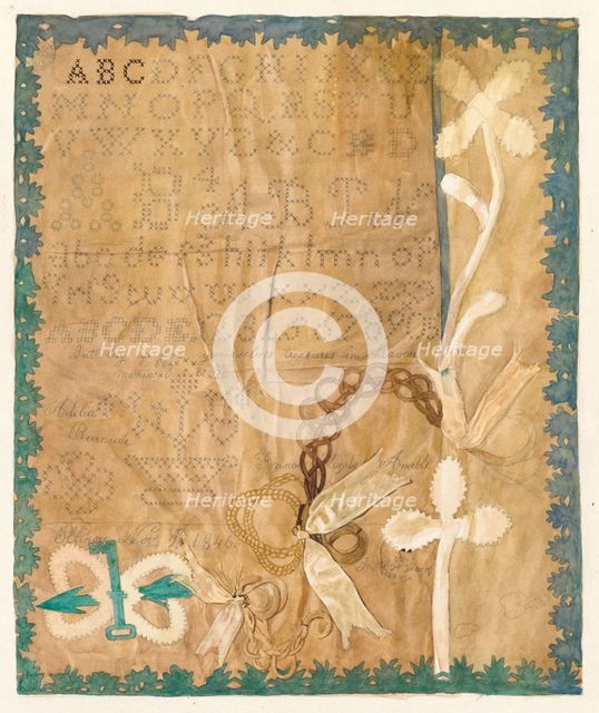 Sampler, c. 1942. Creator: Adolph Opstad.