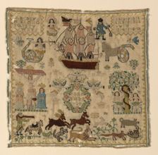 Sampler, Denmark, 1757. Creator: Unknown