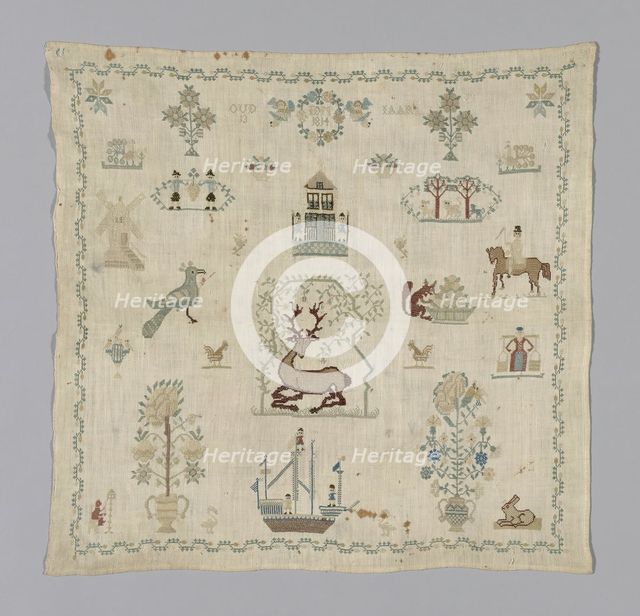 Sampler, Denmark, 1814. Creator: Unknown.