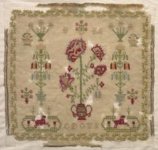 Sampler, early 1800s. Creator: Unknown