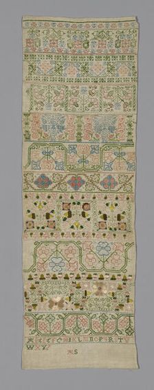 Sampler, England, c. 1660. Creator: Unknown
