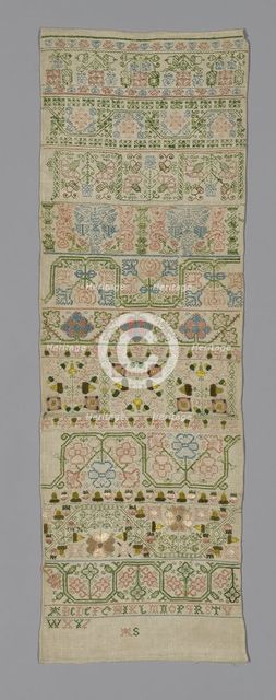 Sampler, England, c. 1660. Creator: Unknown.