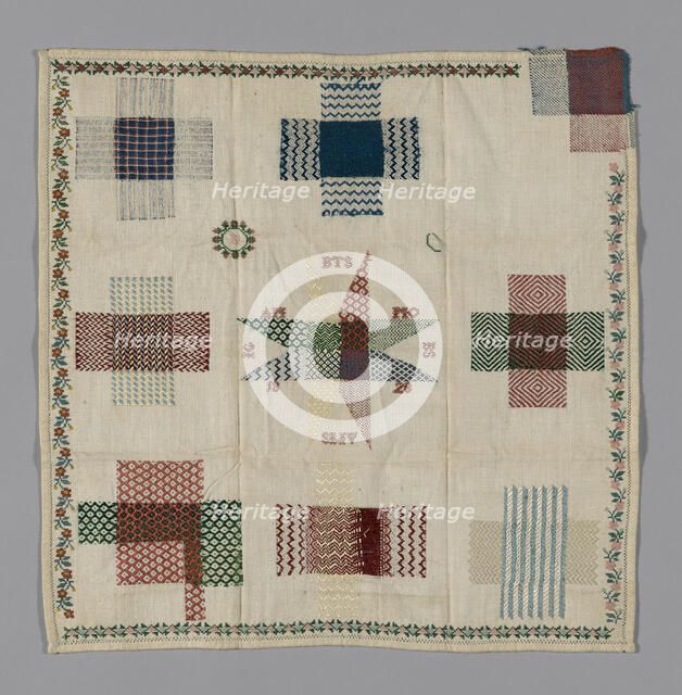 Sampler, Europe, 1828. Creator: Unknown.