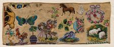 Sampler Fragment, 1800s. Creator: Unknown