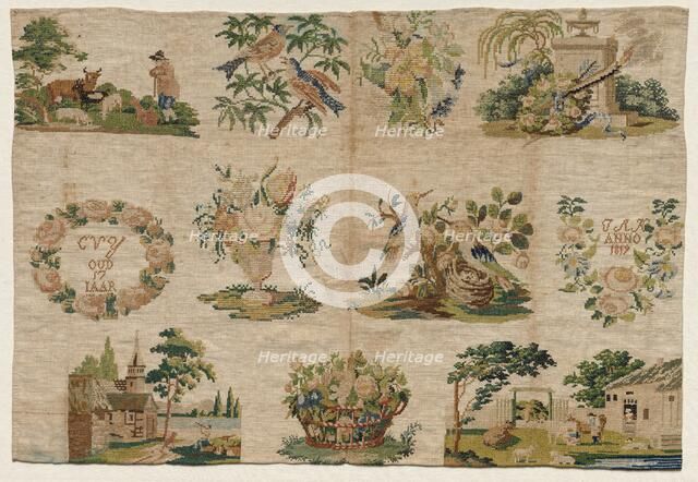 Sampler Fragment, 1819. Creator: Unknown.