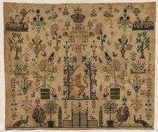 Sampler Fragment, 1813. Creator: Unknown