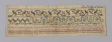 Sampler Fragment, United States, 19th century. Creator: Unknown