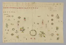 Sampler, France, 19th century. Creator: Unknown