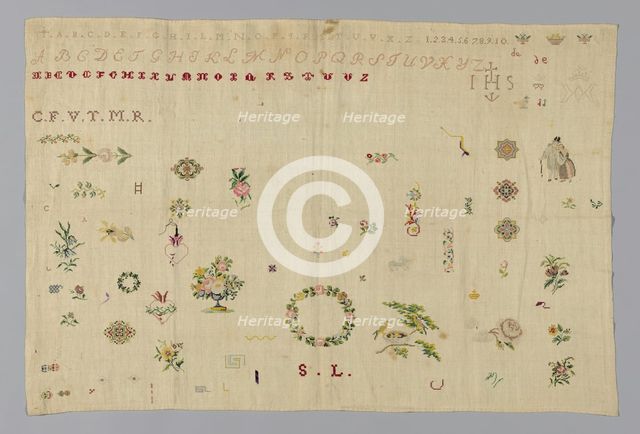 Sampler, France, 19th century. Creator: Unknown.