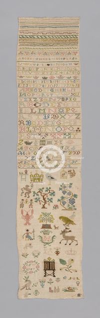 Sampler, Germany, 1787. Creator: Unknown.
