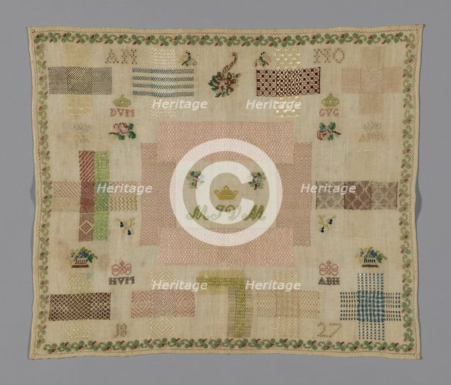 Sampler, Germany, 1827. Creator: Unknown.
