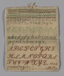 Sampler, Germany, 1851. Creator: Unknown