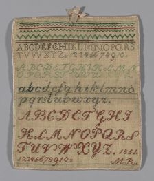 Sampler, Germany, 1851. Creator: Unknown