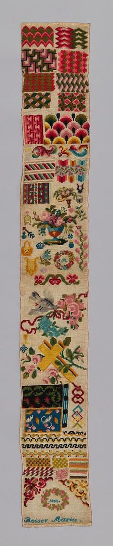 Sampler, Germany, 1852. Creator: Maria Beiser