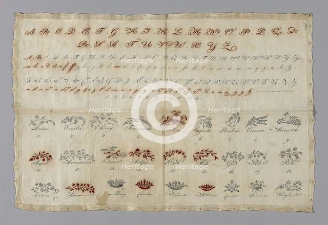 Sampler, Germany, 19th century. Creator: Unknown.