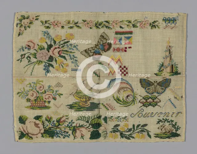 Sampler, Germany, 19th century. Creator: Unknown.