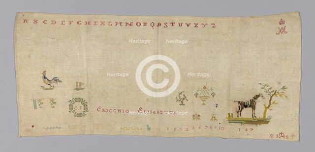 Sampler, Italy, 18th century. Creator: Unknown.