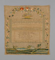 Sampler, Massachusetts, 1825. Creator: Mary Ayer