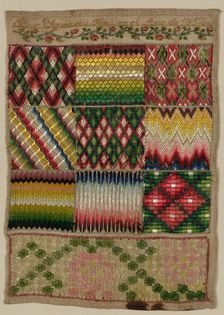 Sampler, México, 1857. Creator: Unknown