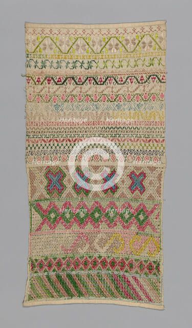 Sampler, México, 19th century. Creator: Unknown.