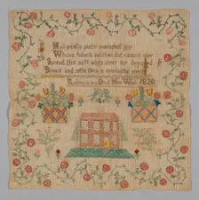 Sampler (Needlework), United States, 1820. Creator: Rebecca Ann Dod