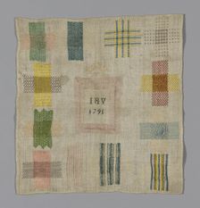 Sampler, Netherlands, 1791. Creator: Unknown