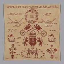 Sampler, Netherlands, 1860. Creator: Sophia Margaretha Reuning